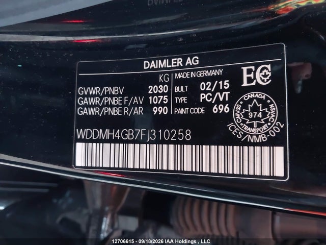 WDDMH4GB7FJ310258 Mercedes-Benz B 250 4matic