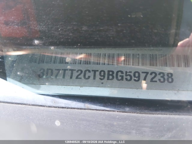 12694852 :رقم المزاد ، 3D7TT2CT9BG597238 vin ، 2011 Ram Ram 2500 Slt مزاد بيع