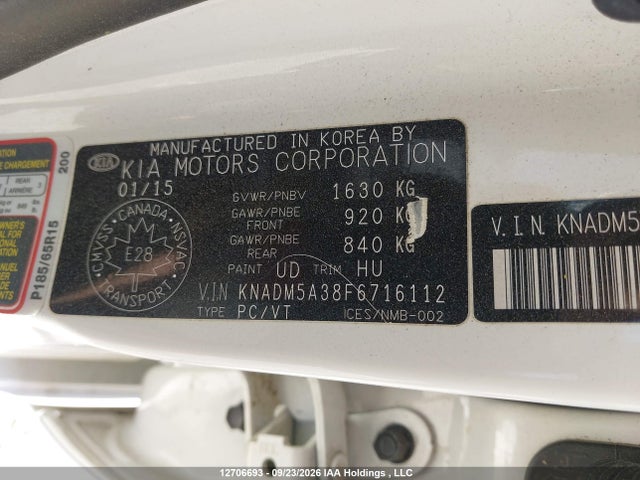 Aukcja sprzedaży 2015 Kia Rio, vin: KNADM5A38F6716112, numer aukcji: 12706693