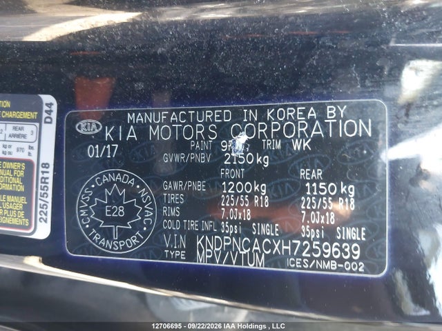 KIA Sportage Ex/ex Premium/ex Tech 2017 KNDPNCACXH7259639 Image 19