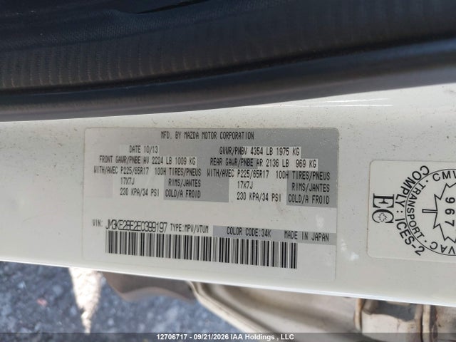Mazda CX-5 2014 JM3KE2BE2E0399197 Image 9
