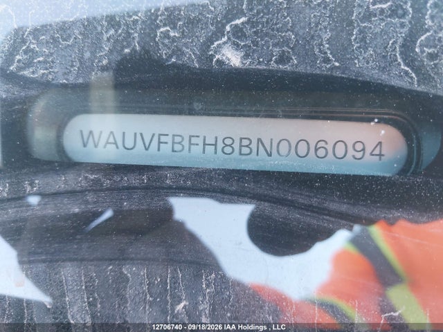 12706740 :رقم المزاد ، WAUVFBFH8BN006094 vin ، 2011 Audi A5 Prestige مزاد بيع