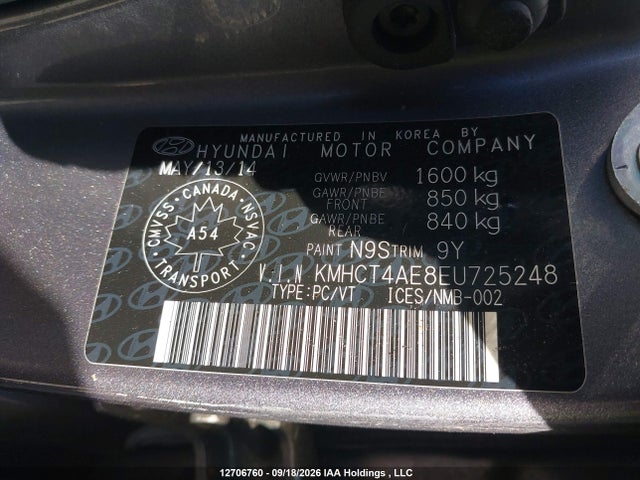 Продаж на аукціоні авто 2014 Hyundai Accent, vin: KMHCT4AE8EU725248, номер лоту: 12706760