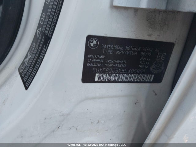 Aukcja sprzedaży 2011 Bmw X6 Xdrive35i, vin: 5UXFG2C5XBLX05851, numer aukcji: 12706765