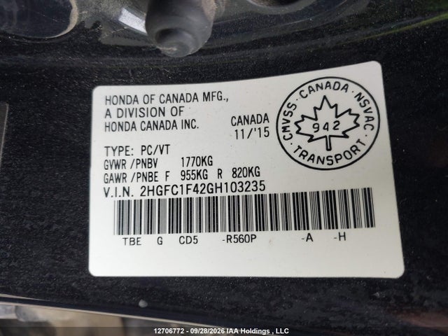 Honda Civic Ex-t 2016 2HGFC1F42GH103235 Image 18