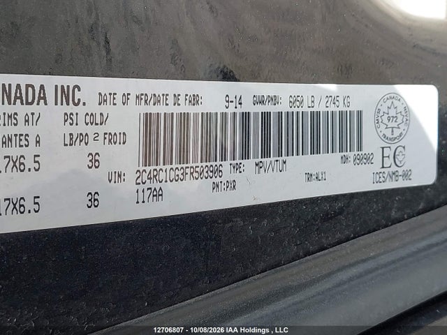 2C4RC1CG3FR503906 Chrysler Town &amp; Country Touring