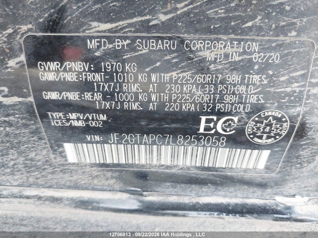 JF2GTAPC7L8253058 Subaru Crosstrek Premium