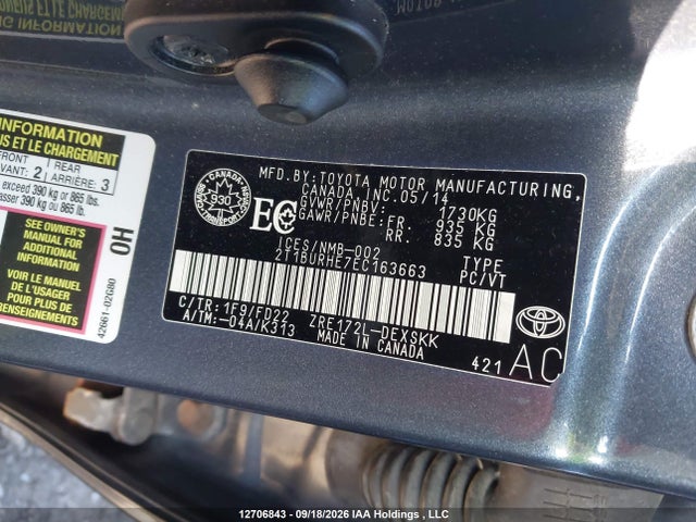 Toyota Corolla 2014 2T1BURHE7EC163663 Image 9