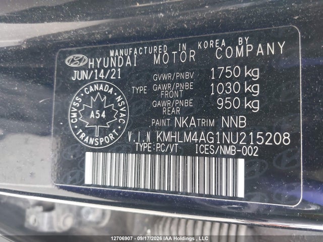 Hyundai ELANTRA SEL 2022 KMHLM4AG1NU215208 Image 9