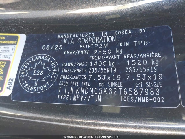 KNDNC5K32T6587983 KIA A3