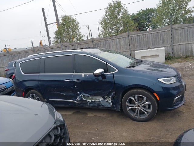 12707028 :رقم المزاد ، 2C4RC3PG2NR124383 vin ، 2022 Chrysler Pacifica Pinnacle Awd مزاد بيع