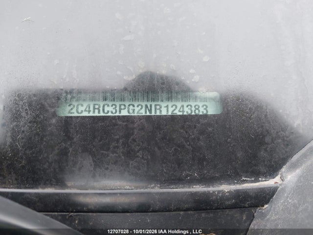 12707028 :رقم المزاد ، 2C4RC3PG2NR124383 vin ، 2022 Chrysler Pacifica Pinnacle Awd مزاد بيع