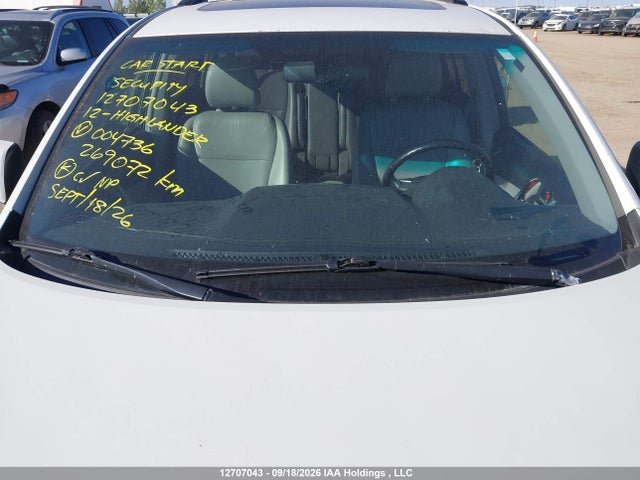 12707043 :رقم المزاد ، JTEDC3EH5C2004736 vin ، 2012 Toyota Highlander Hybrid Limited مزاد بيع