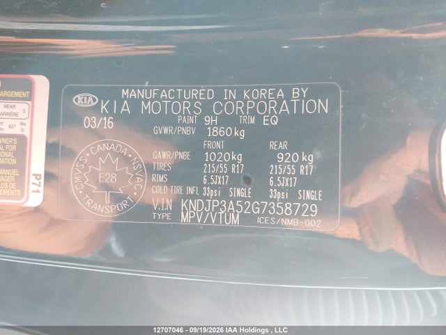 Продажа на аукционе авто 2016 Kia Soul +, vin: KNDJP3A52G7358729, номер лота: 12707046