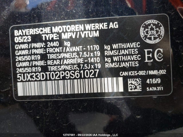 Продажа на аукционе авто 2023 Bmw X4 Xdrive30i, vin: 5UX33DT02P9S61027, номер лота: 12707081