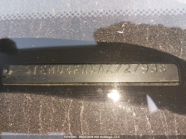 12707093 :رقم المزاد ، 5TEMU4FNXAZ727938 vin ، 2010 Toyota Tacoma Double Cab Long Bed مزاد بيع