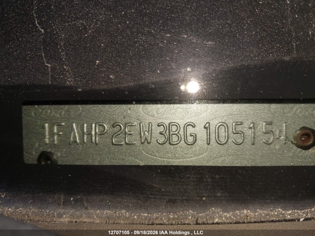 Aukcja sprzedaży 2011 Ford Taurus Sel, vin: 1FAHP2EW3BG105154, numer aukcji: 12707105