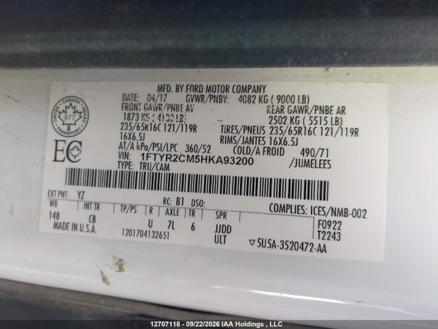 Ford Transit-250 2017 1FTYR2CM5HKA93200 Image 18