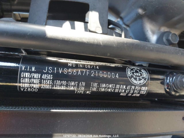 Suzuki VZ800 2015 JS1VS56A7F2100004 Image 10