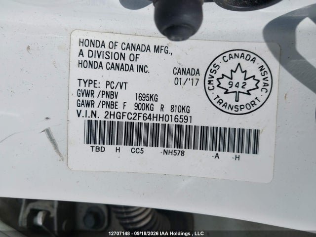 2HGFC2F64HH016591 Honda Civic Lx