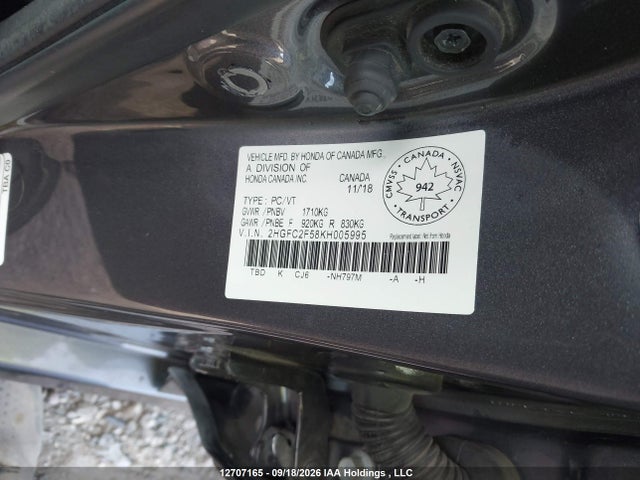 2HGFC2F58KH005995 Honda Civic Lx