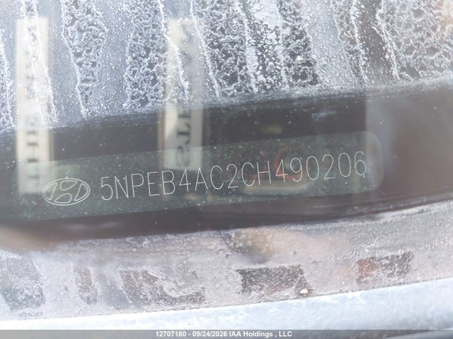 2012 Hyundai Sonata Gls მანქანა იყიდება აუქციონზე, vin: 5NPEB4AC2CH490206, აუქციონის ნომერი: 12707180