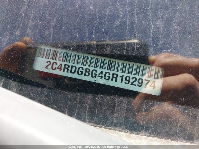 12707195 :رقم المزاد ، 2C4RDGBG4GR192974 vin ، 2016 Dodge Caravan مزاد بيع