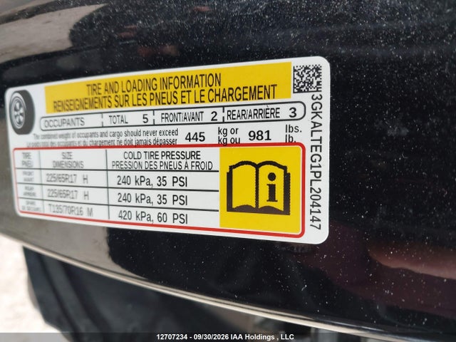 Продаж на аукціоні авто 2023 Gmc Terrain Sle, vin: 3GKALTEG1PL204147, номер лоту: 12707234