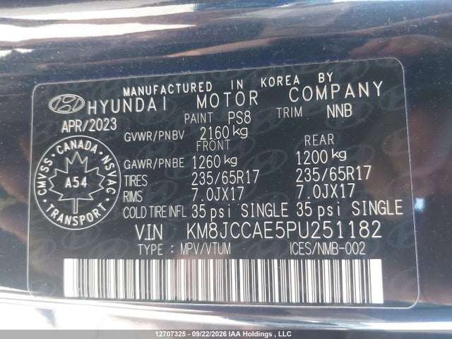 Hyundai Tucson 2023 KM8JCCAE5PU251182 Image 19