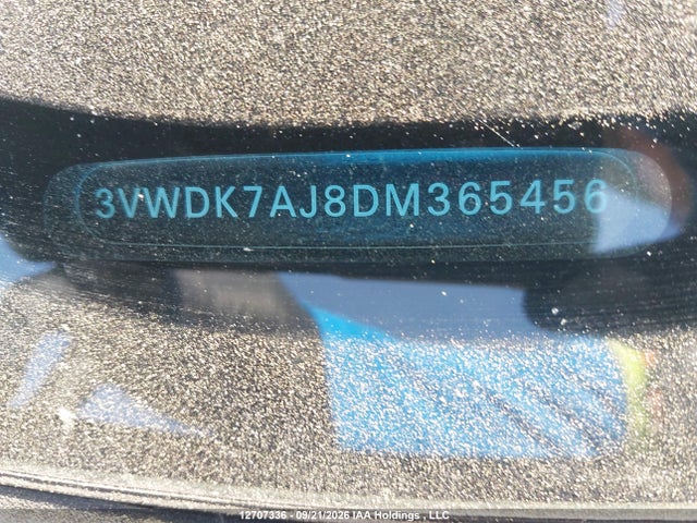 12707336 :رقم المزاد ، 3VWDK7AJ8DM365456 vin ، 2013 Volkswagen Jetta Se مزاد بيع