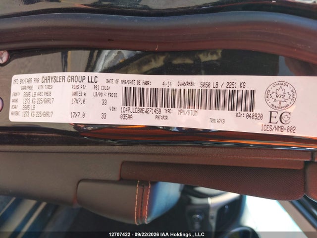 Продаж на аукціоні авто 2014 Jeep Cherokee Latitude, vin: 1C4PJLCB0EW271459, номер лоту: 12707422