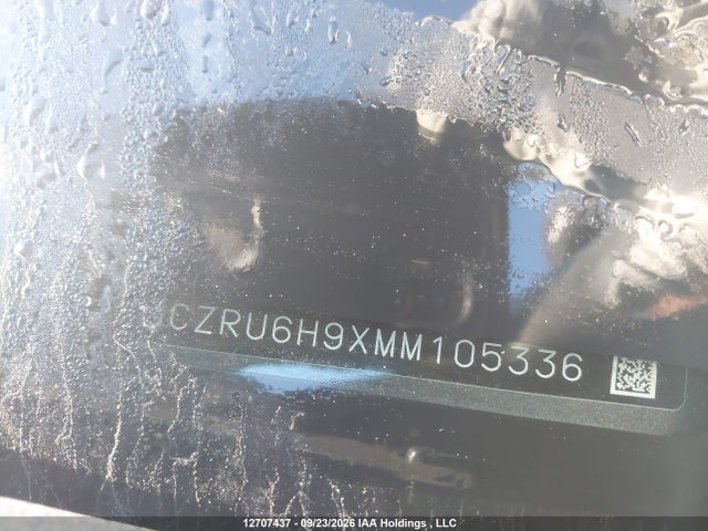 2021 Honda Hr-v Touring მანქანა იყიდება აუქციონზე, vin: 3CZRU6H9XMM105336, აუქციონის ნომერი: 12707437