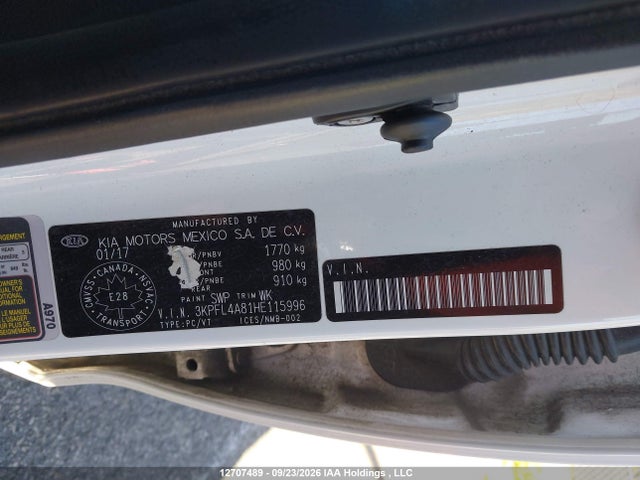 3KPFL4A81HE115996 KIA Forte Ex/ex Luxury/ex+