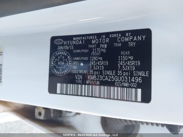 Hyundai Tucson 2016 KM8J3CA25GU031496 Image 9