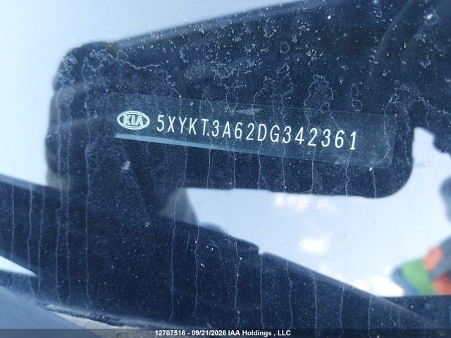 12707516 :رقم المزاد ، 5XYKT3A62DG342361 vin ، 2013 Kia Sorento Lx مزاد بيع
