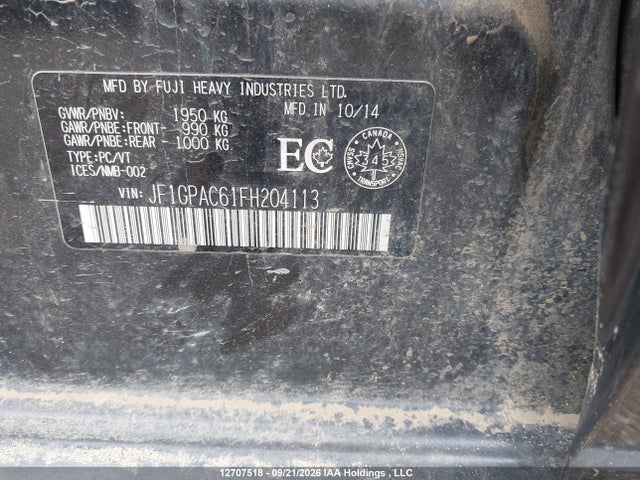 JF1GPAC61FH204113 Subaru Impreza Premium