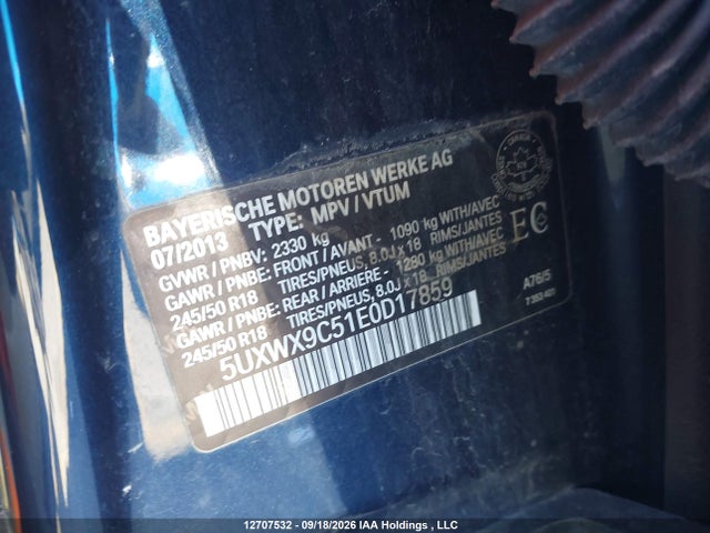 Продаж на аукціоні авто 2014 Bmw X3 Xdrive28i, vin: 5UXWX9C51E0D17859, номер лоту: 12707532