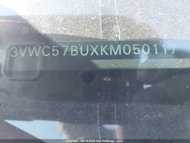 12707547 :رقم المزاد ، 3VWC57BUXKM050117 vin ، 2019 Volkswagen Jetta 1.4 Tsi Comfortline مزاد بيع
