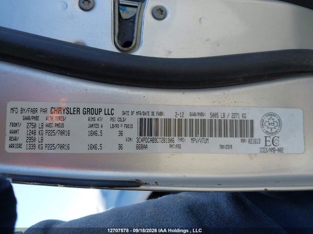 Продаж на аукціоні авто 2012 Dodge Journey Se, vin: 3C4PDCAB9CT281906, номер лоту: 12707578