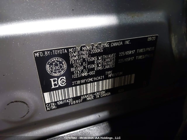 Toyota RAV4 LE 2021 2T3B1RFV2MC143421 Image 9