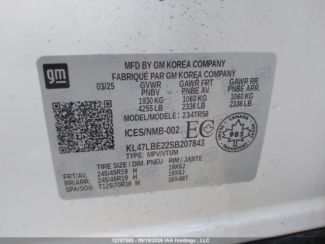 Aukcja sprzedaży 2025 Buick Envision, vin: KL47LBE22SB207843, numer aukcji: 12707585