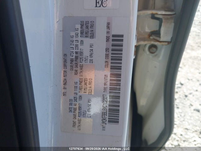 Aukcja sprzedaży 2021 Mazda Cx-5 Gx, vin: JM3KFBBL8M0102007, numer aukcji: 12707634