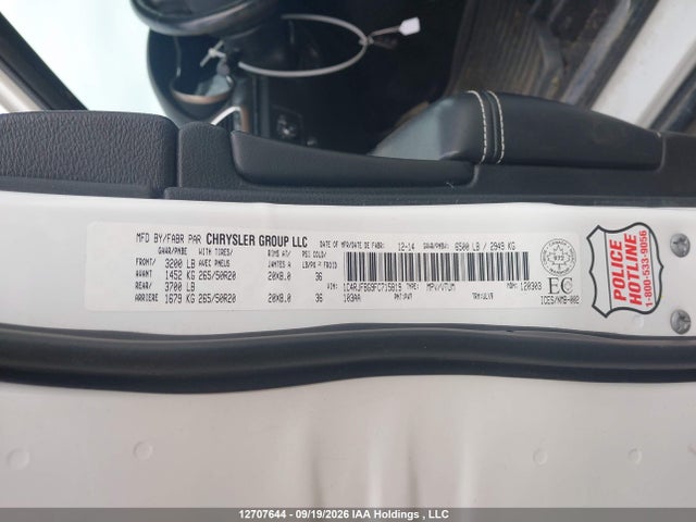 Jeep Grand Cherokee Limited 2015 1C4RJFBG9FC715819 Image 9