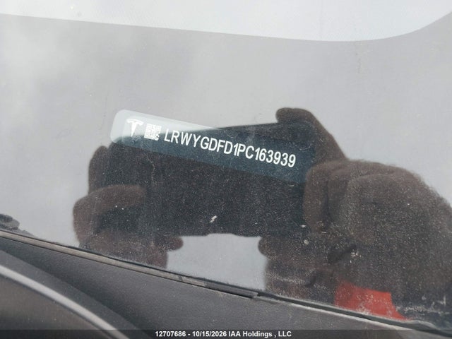 12707686 :رقم المزاد ، LRWYGDFD1PC163939 vin ، 2023 Tesla Model Y Rwd مزاد بيع