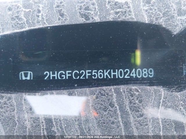 12707722 :رقم المزاد ، 2HGFC2F56KH024089 vin ، 2019 Honda Civic Lx مزاد بيع