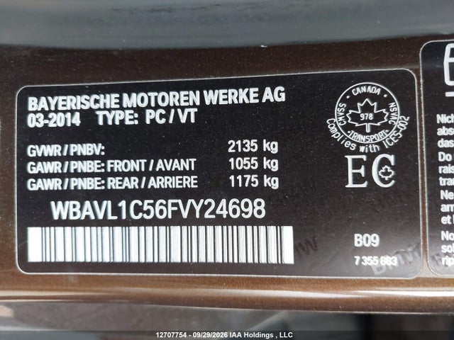 BMW X1 Xdrive28i 2015 WBAVL1C56FVY24698 Image 9