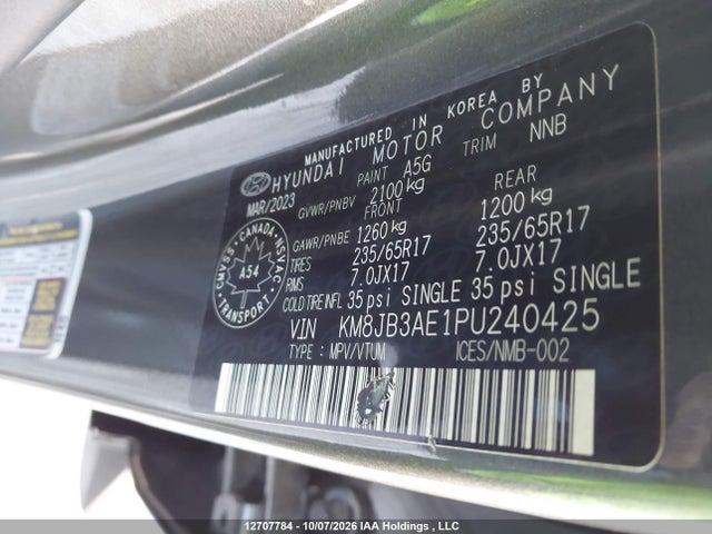 Hyundai TUCSON SEL 2023 KM8JB3AE1PU240425 Image 9