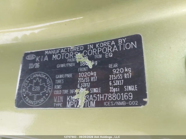 KIA SOUL + 2017 KNDJP3A51H7880169 Image 19