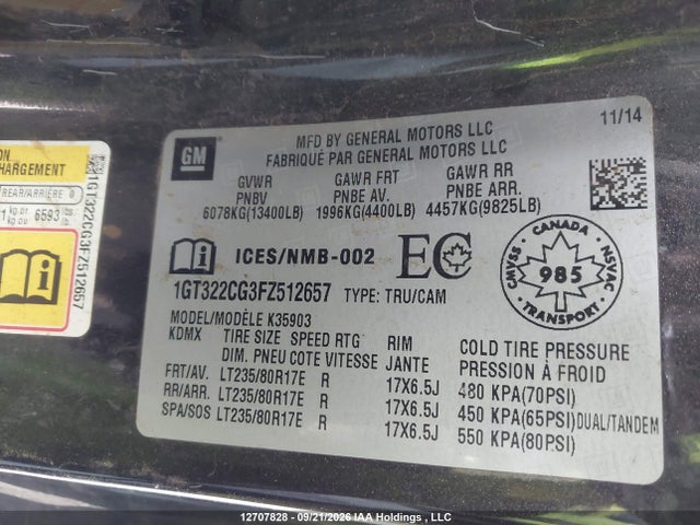 1GT322CG3FZ512657 GMC Sierra K3500 Sle