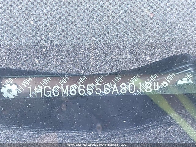12707832 :رقم المزاد ، 1HGCM66556A801843 vin ، 2006 Honda Accord Ex مزاد بيع